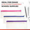 Janrax 13x5" Purple Zip Clear Exam Pencil Case