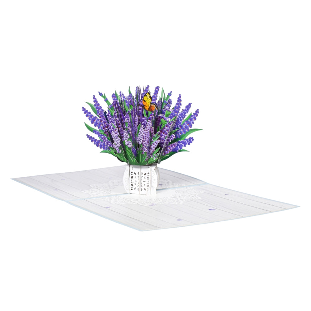 Purple Whispers Lavender Bouquet Greeting Card - Mother's Day Thank You Birthday