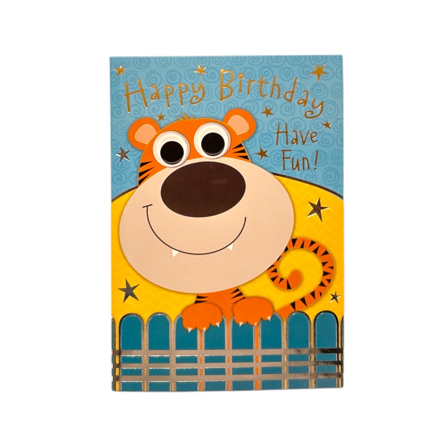 Open Male Juvenile Tiger Design Birthday Card