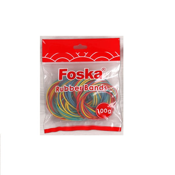 Bag of Assorted Coloured Rubber Bands 100g