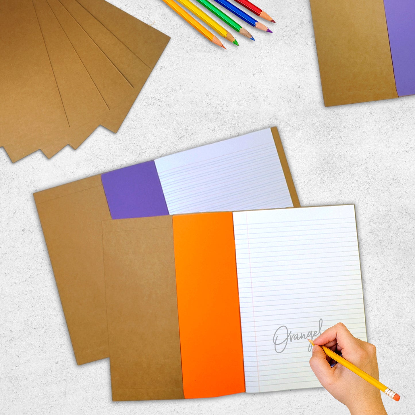 Pack of 50 A4 Kraft Paper Exercise Book Covers by Janrax