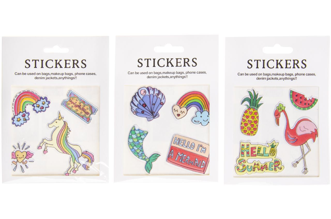 Pack of 12 Fabrics/Textiles Trendy Stickers