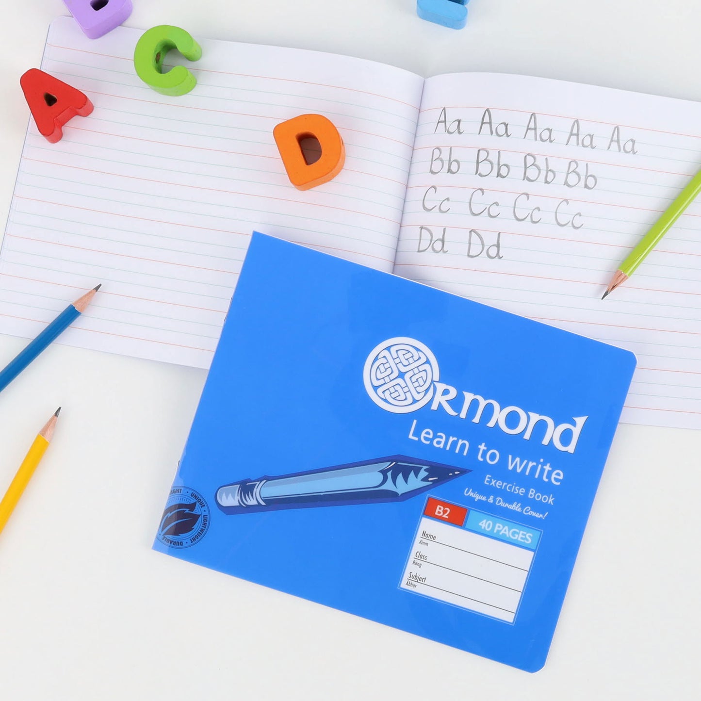 40 Pages B2 Durable Cover Learn To Write Copy Exercise Book by Ormond