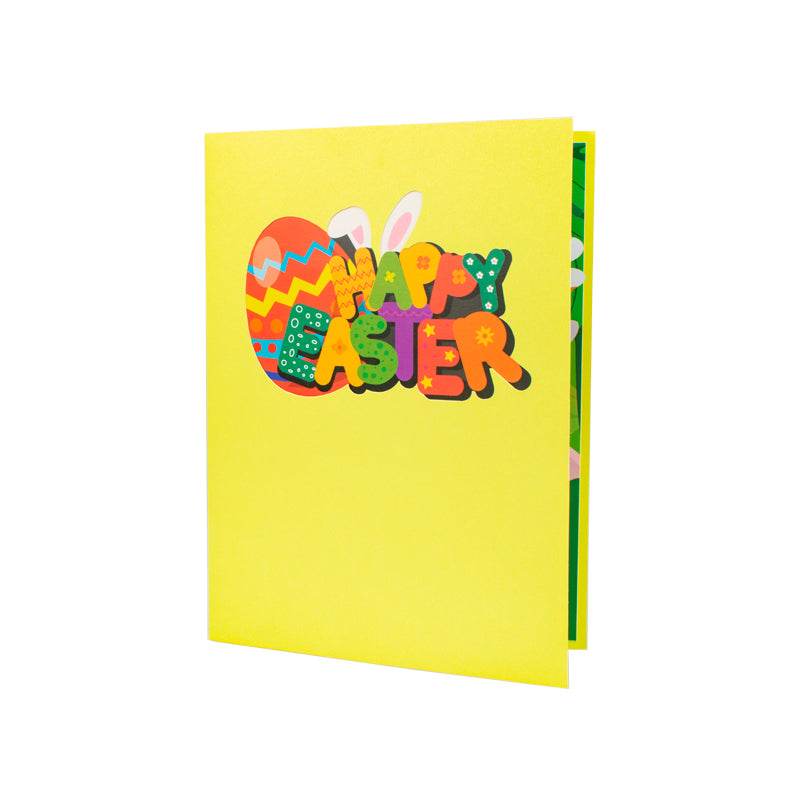 Animal Party Springtime Cheer Celebration 3D Pop Up Easter Card