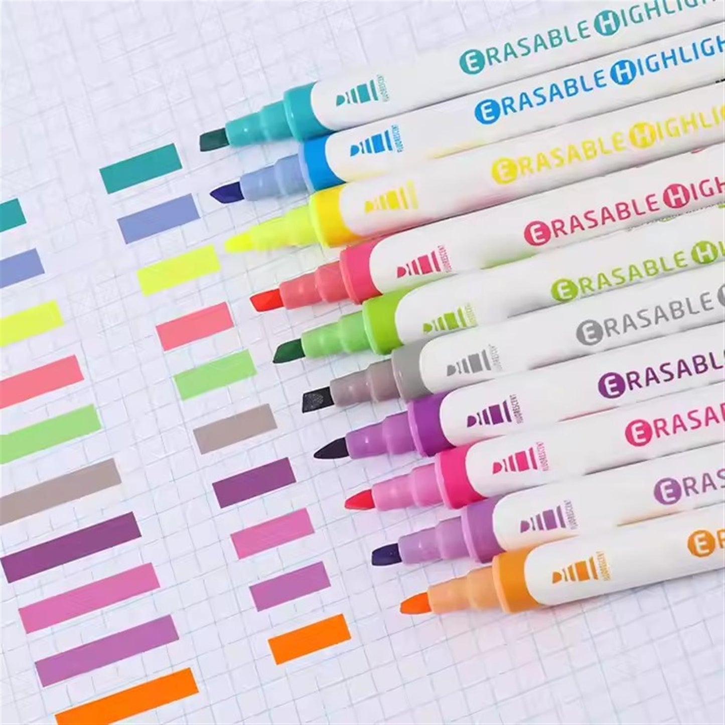 Pack of 10 Erasable Highlighters
