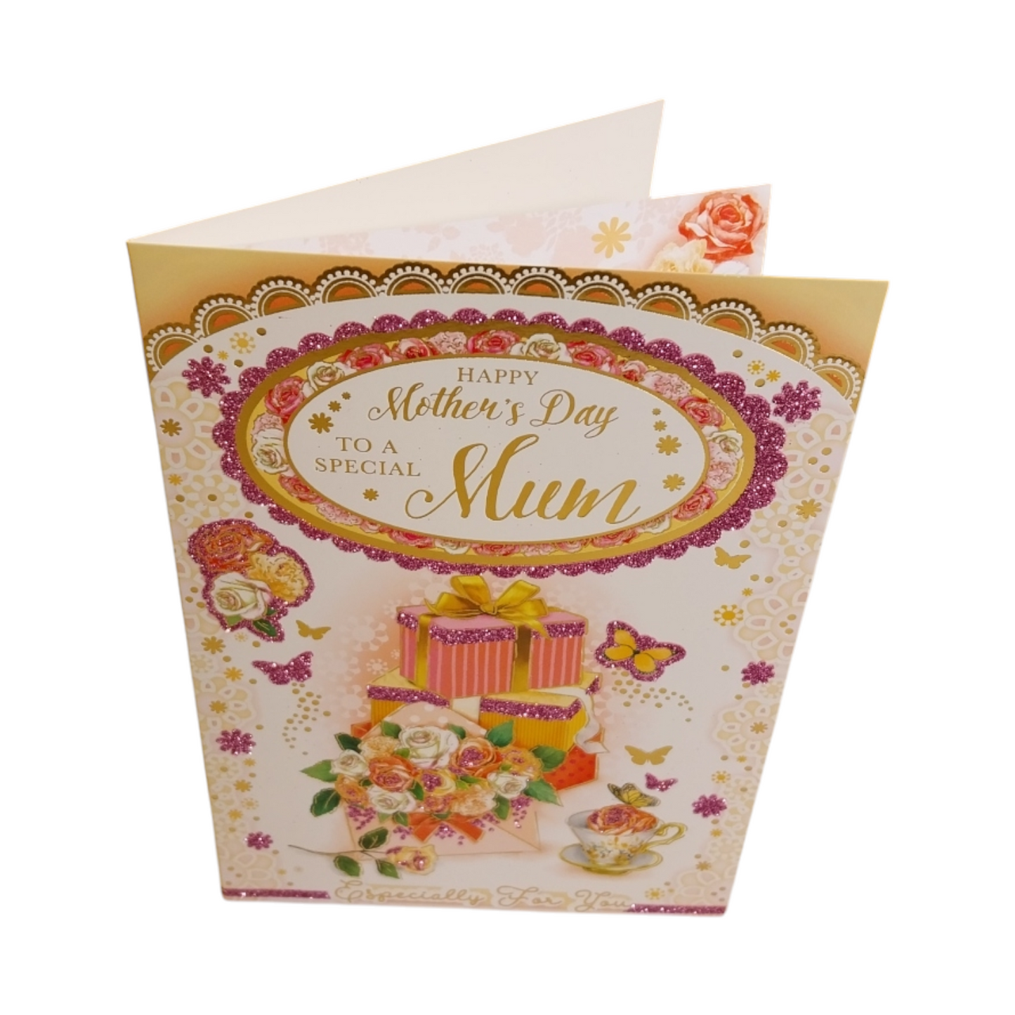 To A Special Mum Roses And Gift Design Mother's Day Card