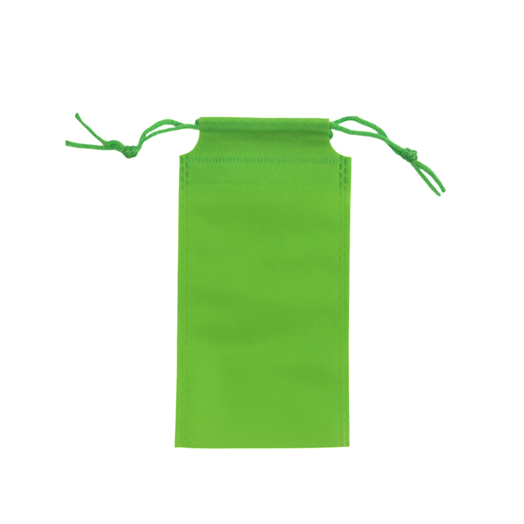 Pack of 100 Light Green Coloured 48x39cm Non-Woven Drawstring Bags