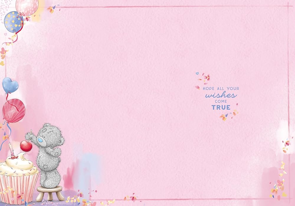 Bear Lighting Candle On Cake Cute Birthday Card