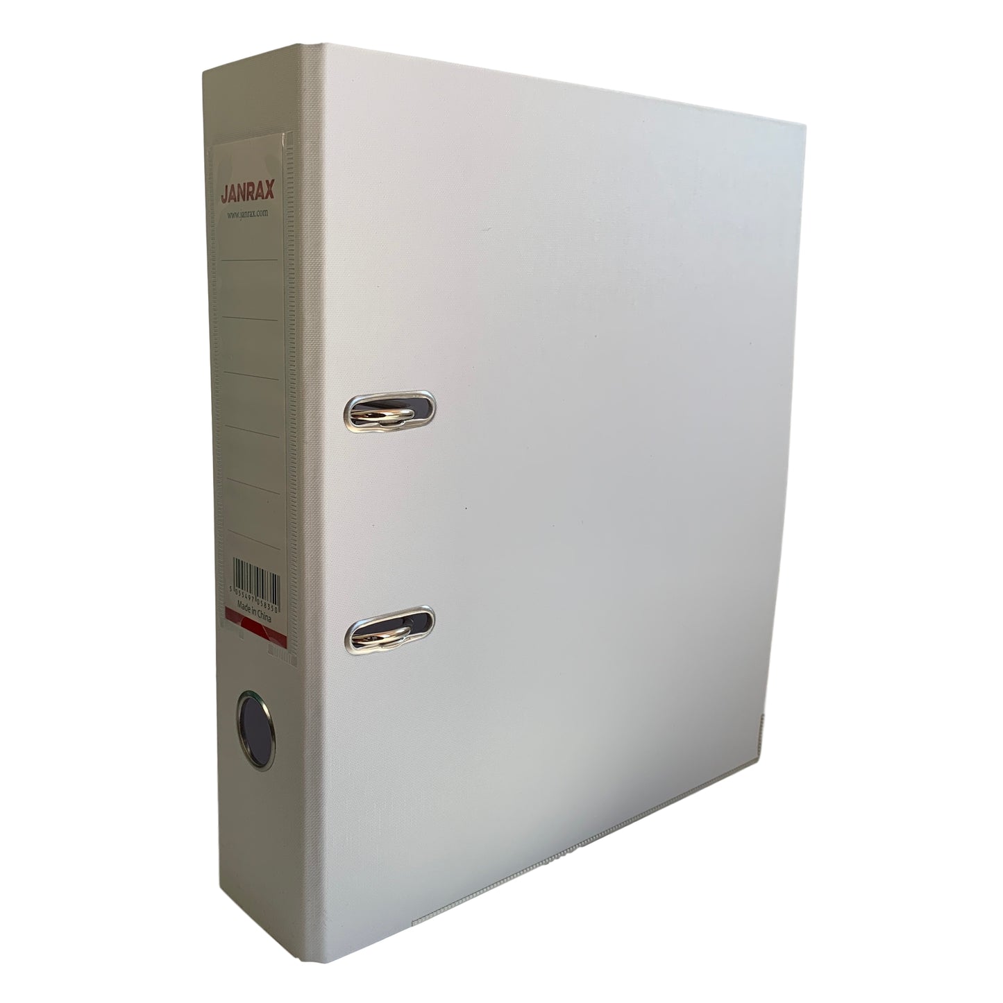 Pack of 50 A4 White Paperbacked Lever Arch Files by Janrax