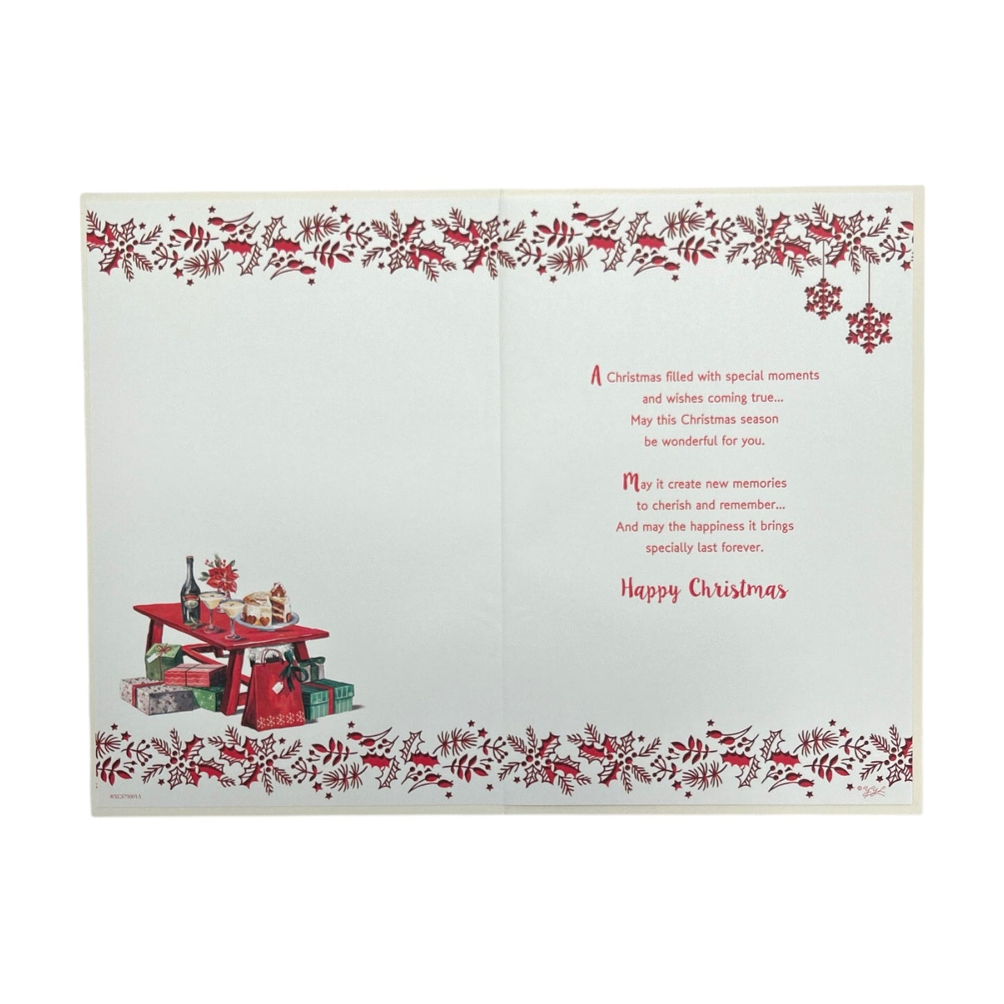 To Friends We Don’t Forget Santa Reading Book Design Christmas Card