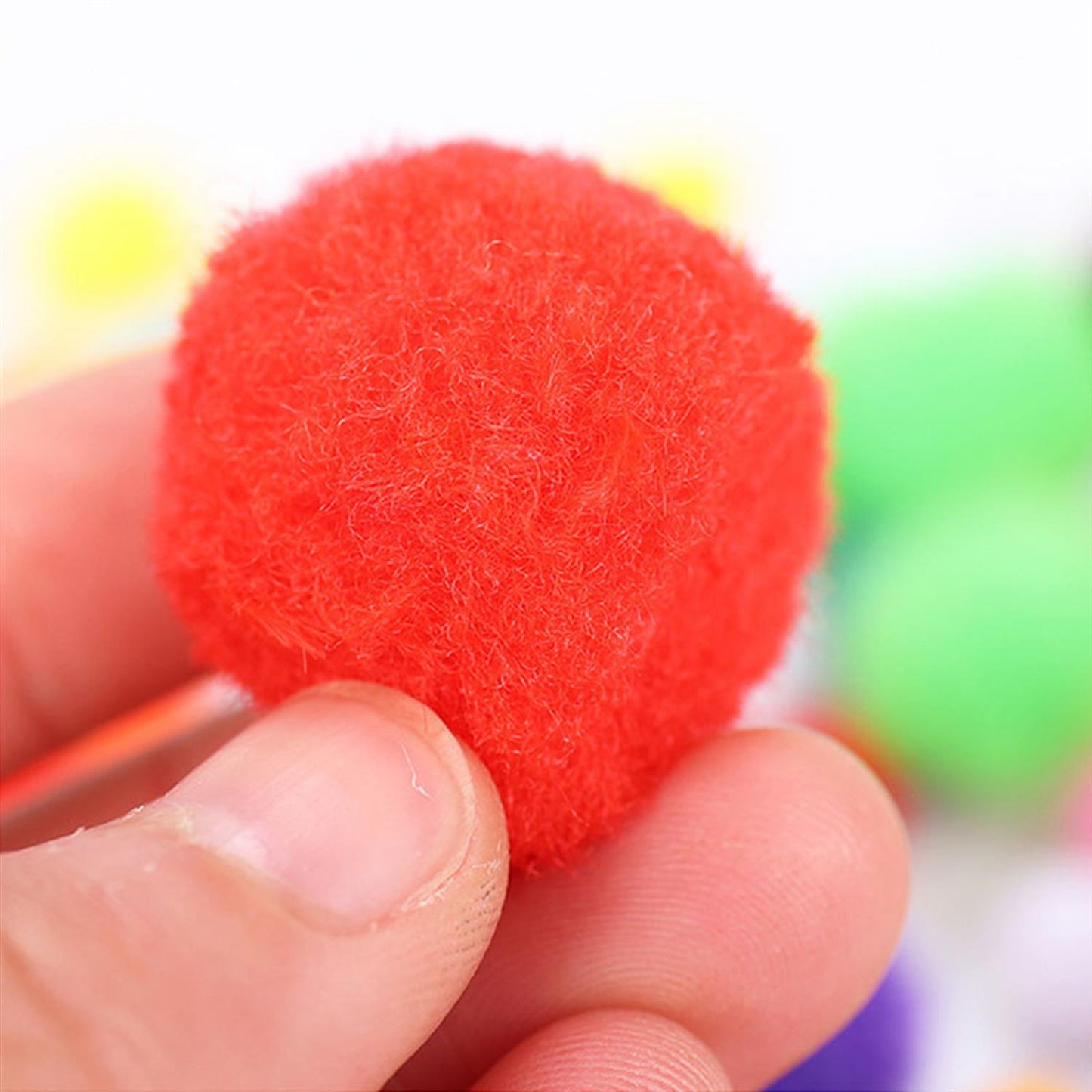 Bag of 35 Pieces 2cm Colorful Flash Pom Pom Balls