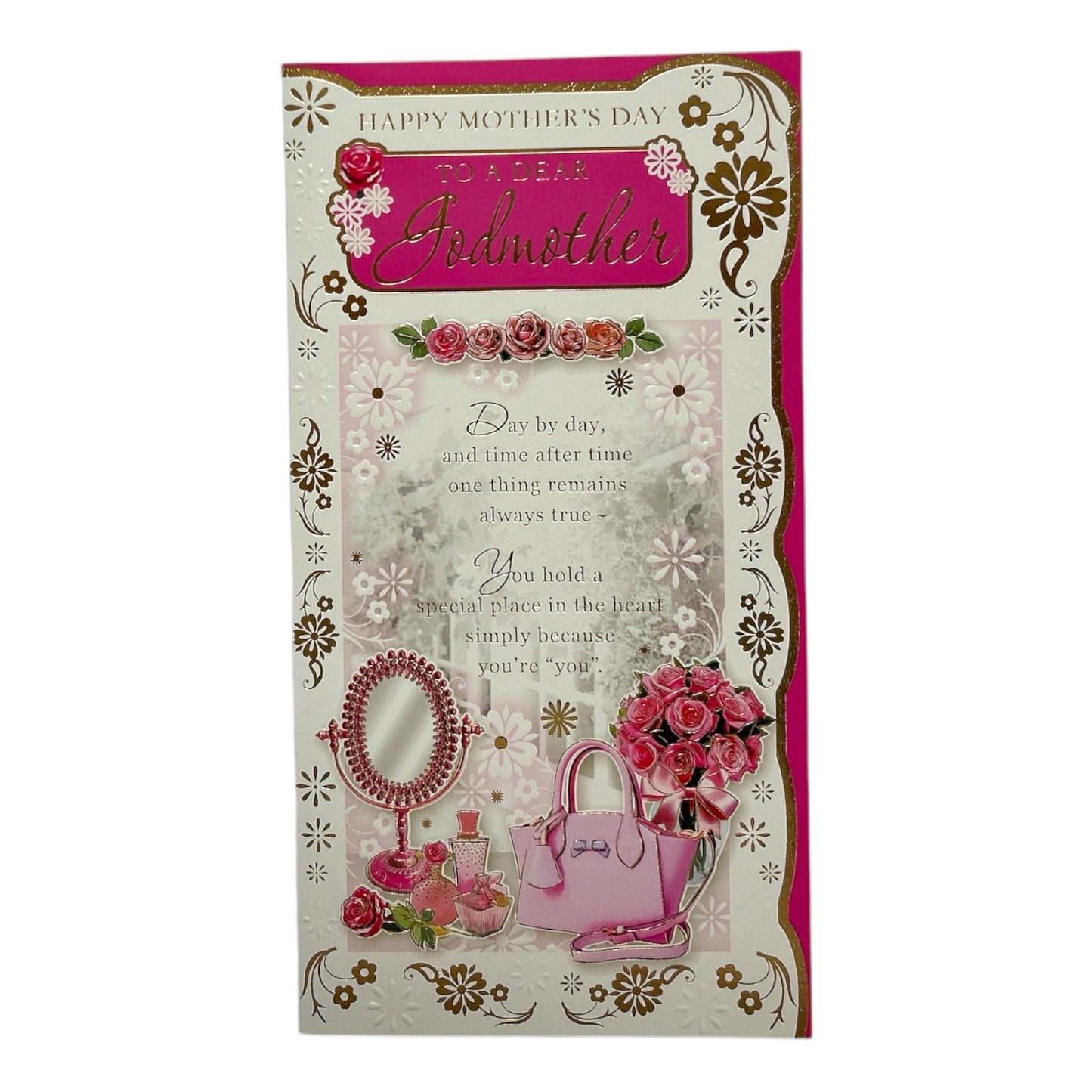 To A Special Godmother Mirror And Purse Design Mother's Day Card