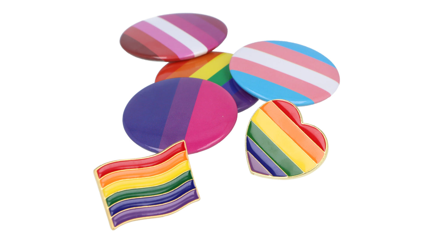 Rainbow Pride Flag Metal Pin Badge