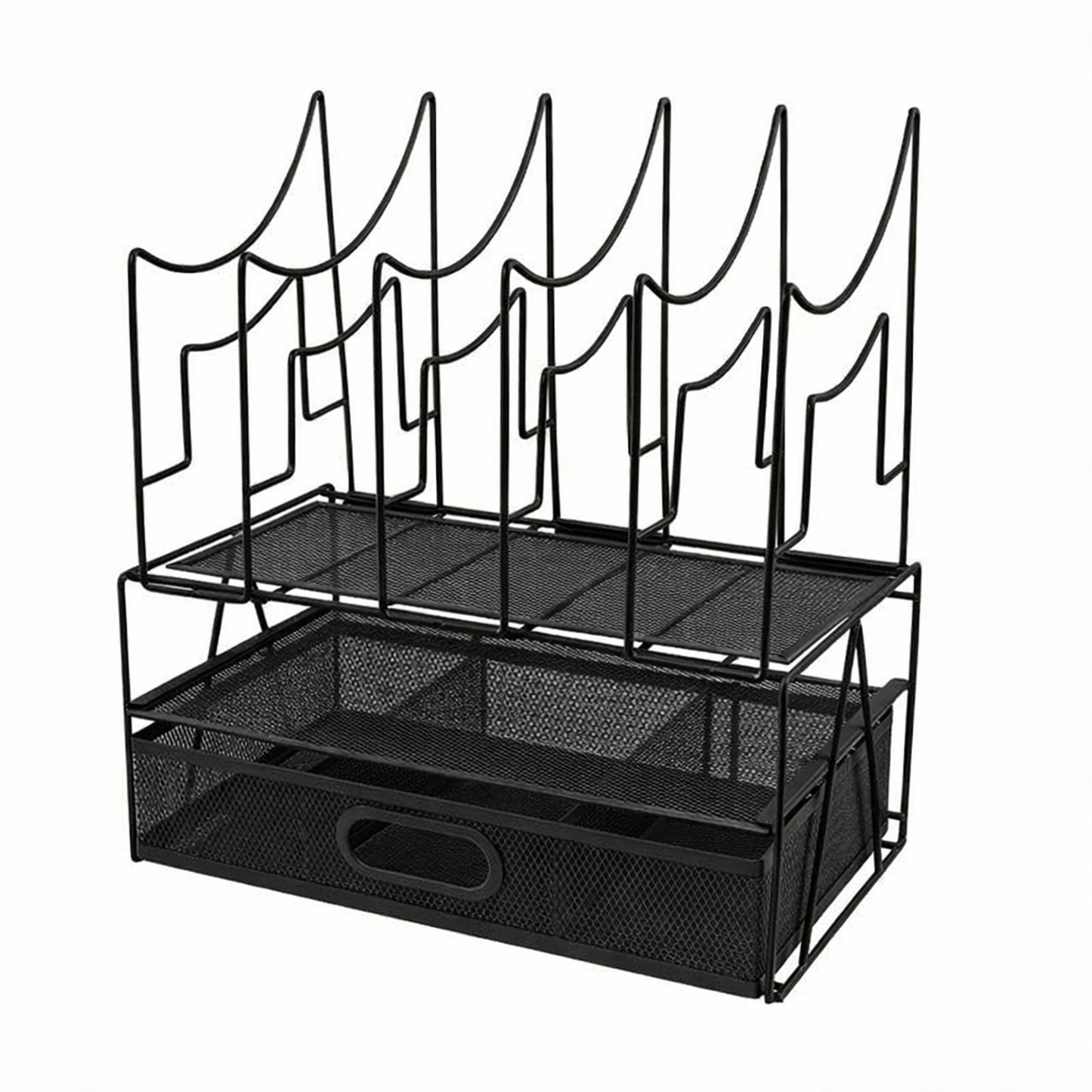 Black Desk Storage Rack Drawer-style File Document Organizer 32 × 23 × 31.3 cm
