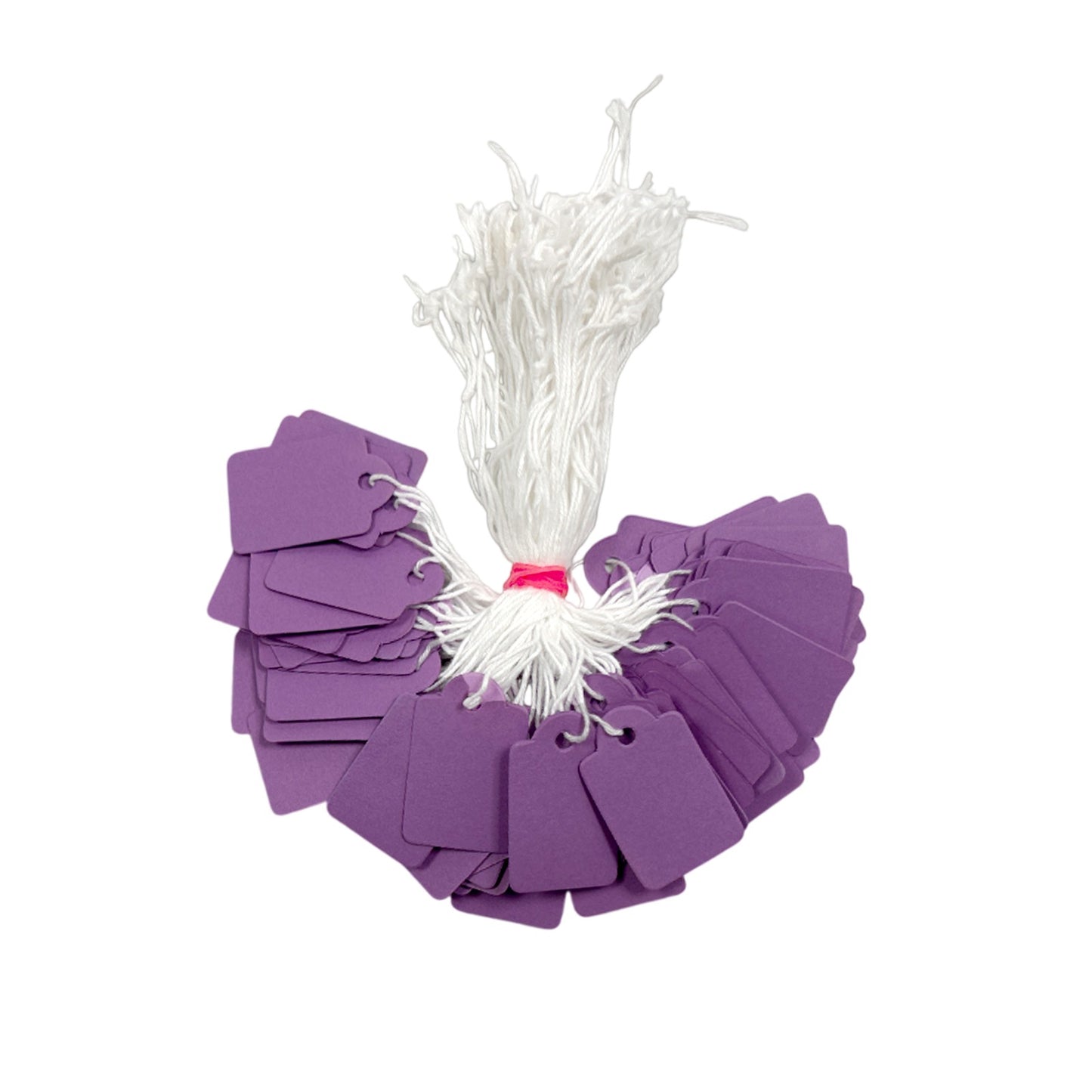 Pack of 600 Medium Purple Strung Tags 25 x 39mm