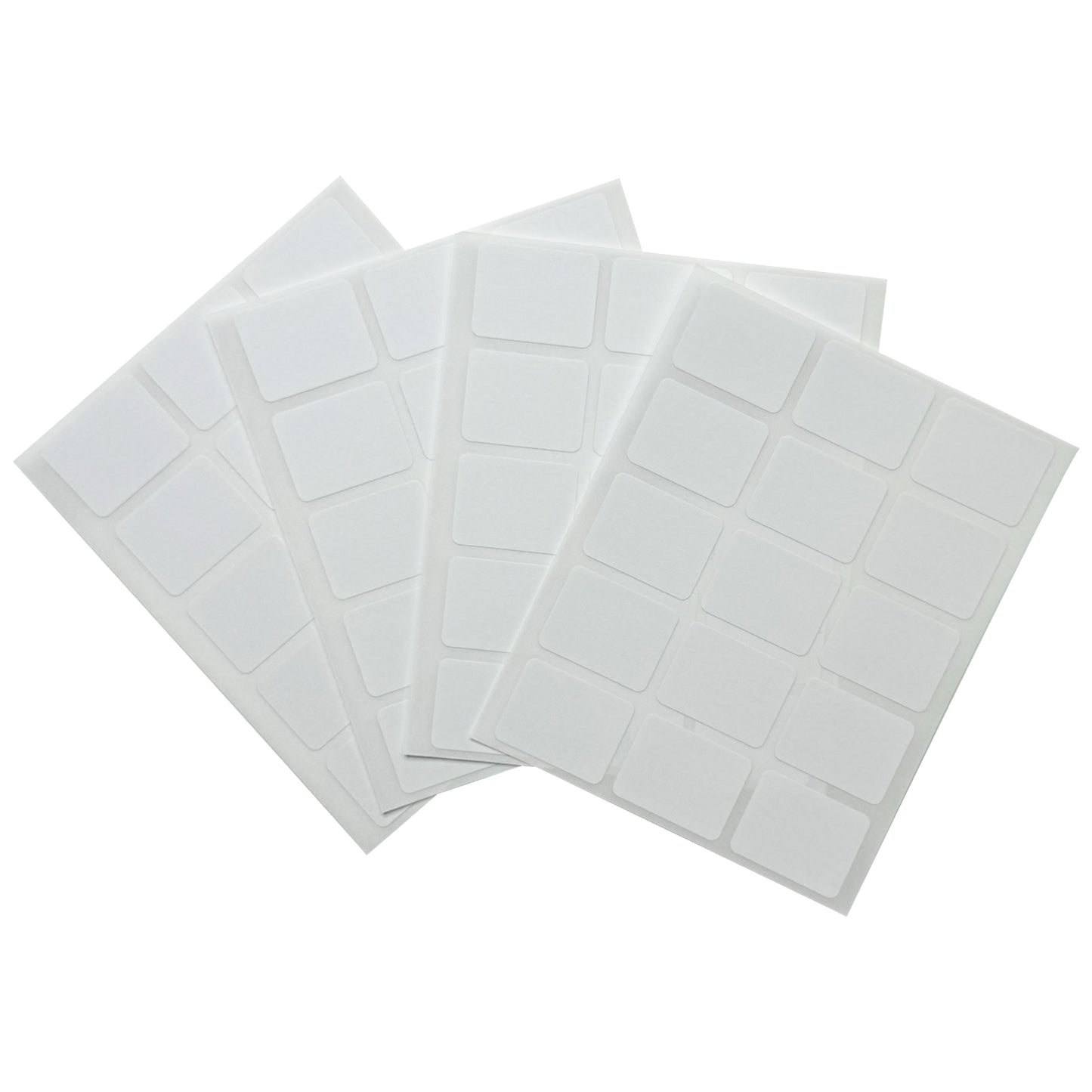 Pack of 120 White 19x25mm Rectangular Labels - Adhesive Stickers