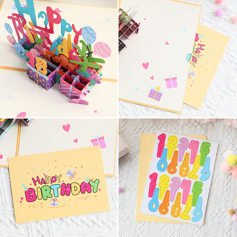 Milestone Magic Balloon Bliss Personalize 3D Pop Up Birthday Card