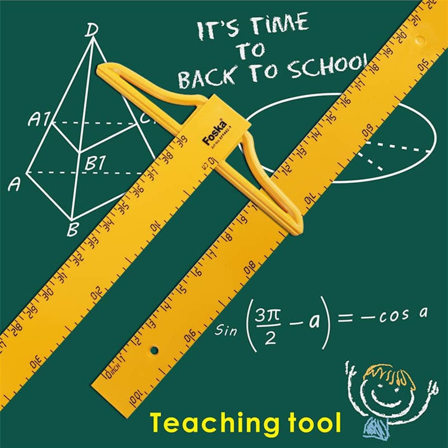 100cm ABS Teaching T Square Ruler With Handle