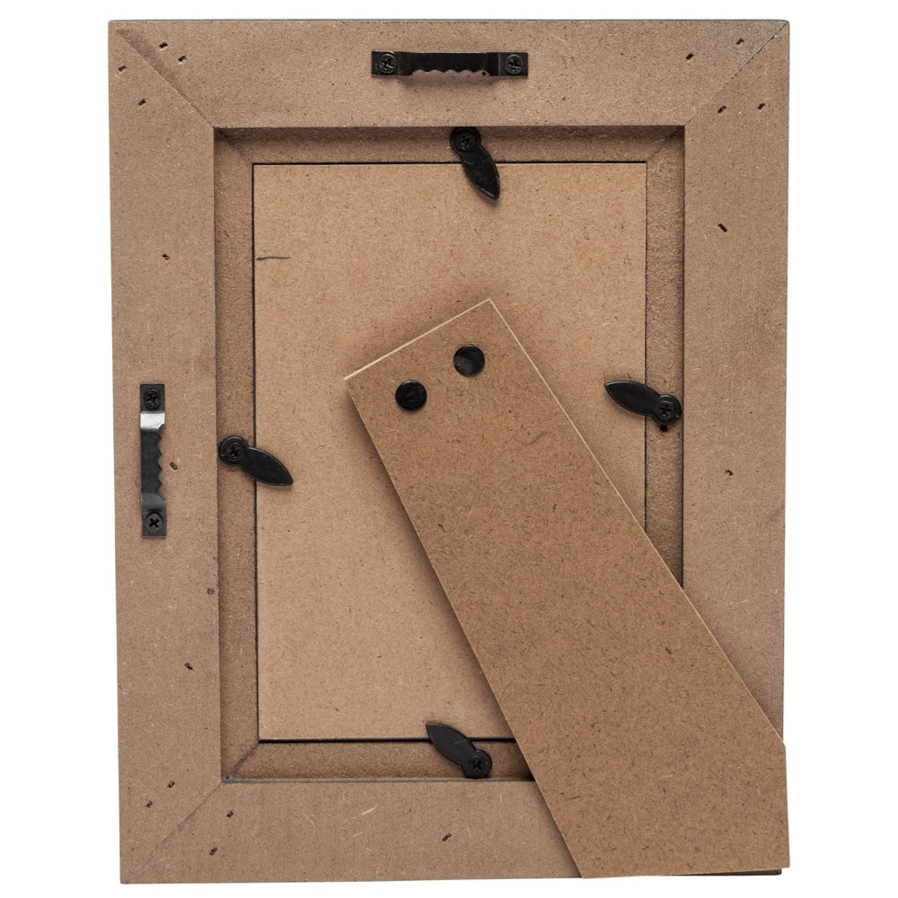 Hampton Farmhouse 4x6 Distressed Black Painted Wood Photo Frame