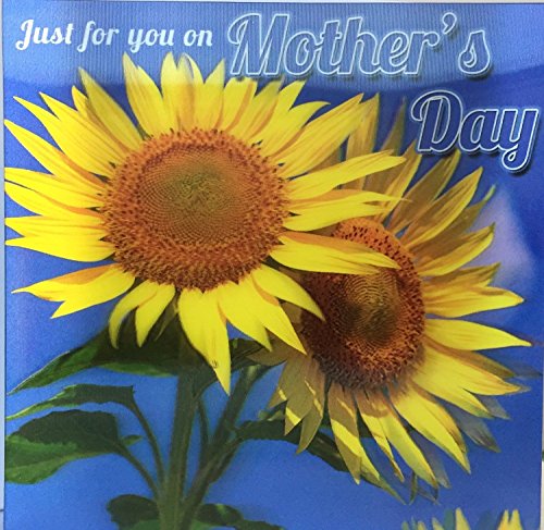 3D Holographic Just for you on Mother's Day BEAUTIFUL BRIGHT COLOURFUL SUNFLOWERS Mother's Day Greetings Card