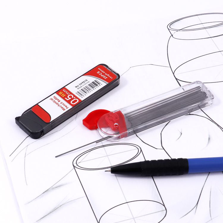 Set of 0.5mm Metal Mechanical Pencil and HB Lead Refills – Balanced Grip, Smooth & Precise Writing, Random Colour