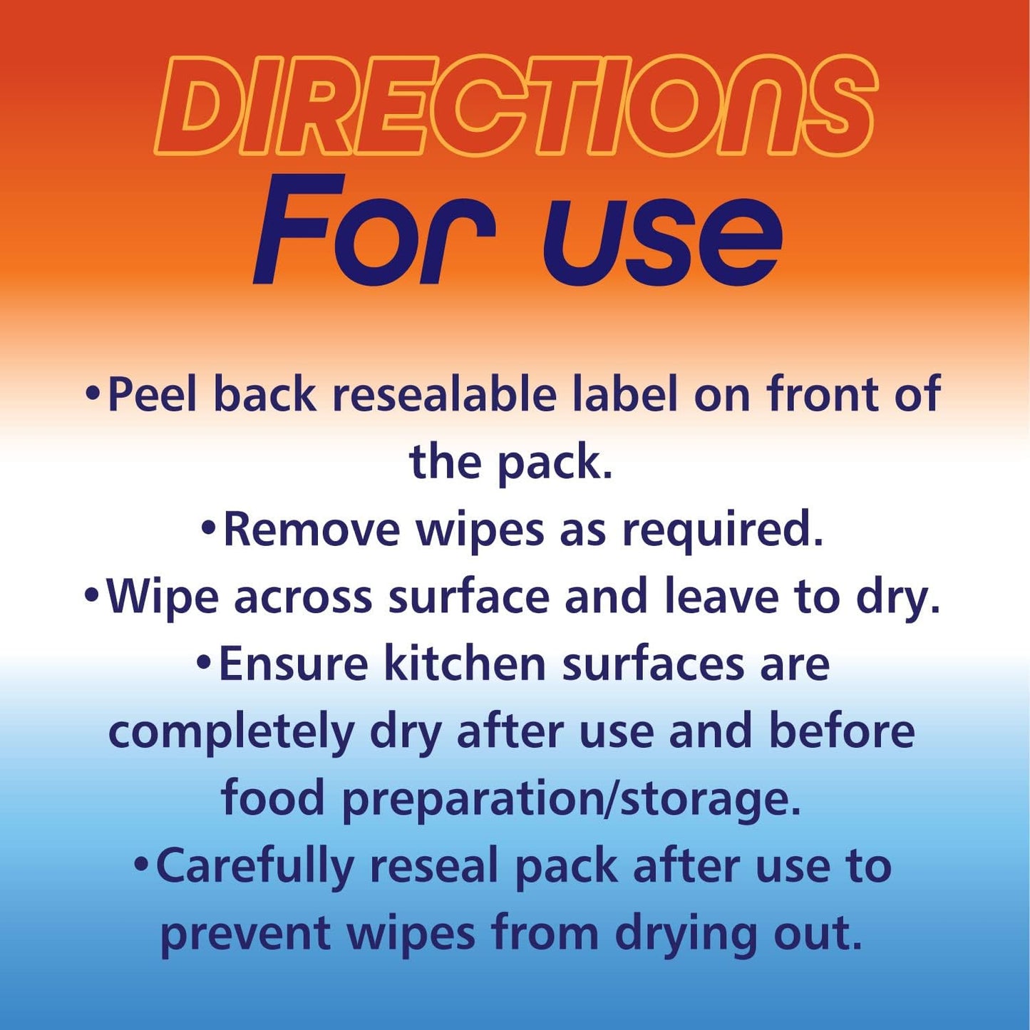 Pack of 50 Duzzit Biodegradable Multisurface Orange Burst Fragrance Wipes