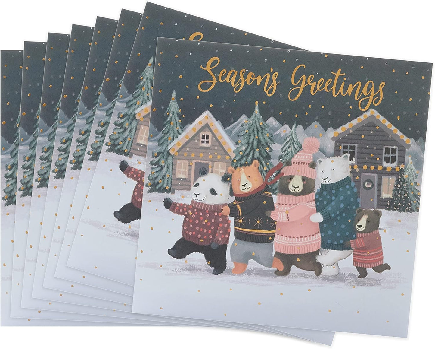 Pack of 8 Christmas Conga Alzheimer's Society Charity Christmas Cards