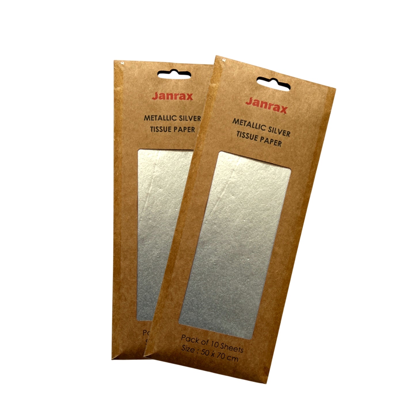 Pack of 10 Metallic Silver Acid Free 50 x 70cm Tissue Paper Sheets