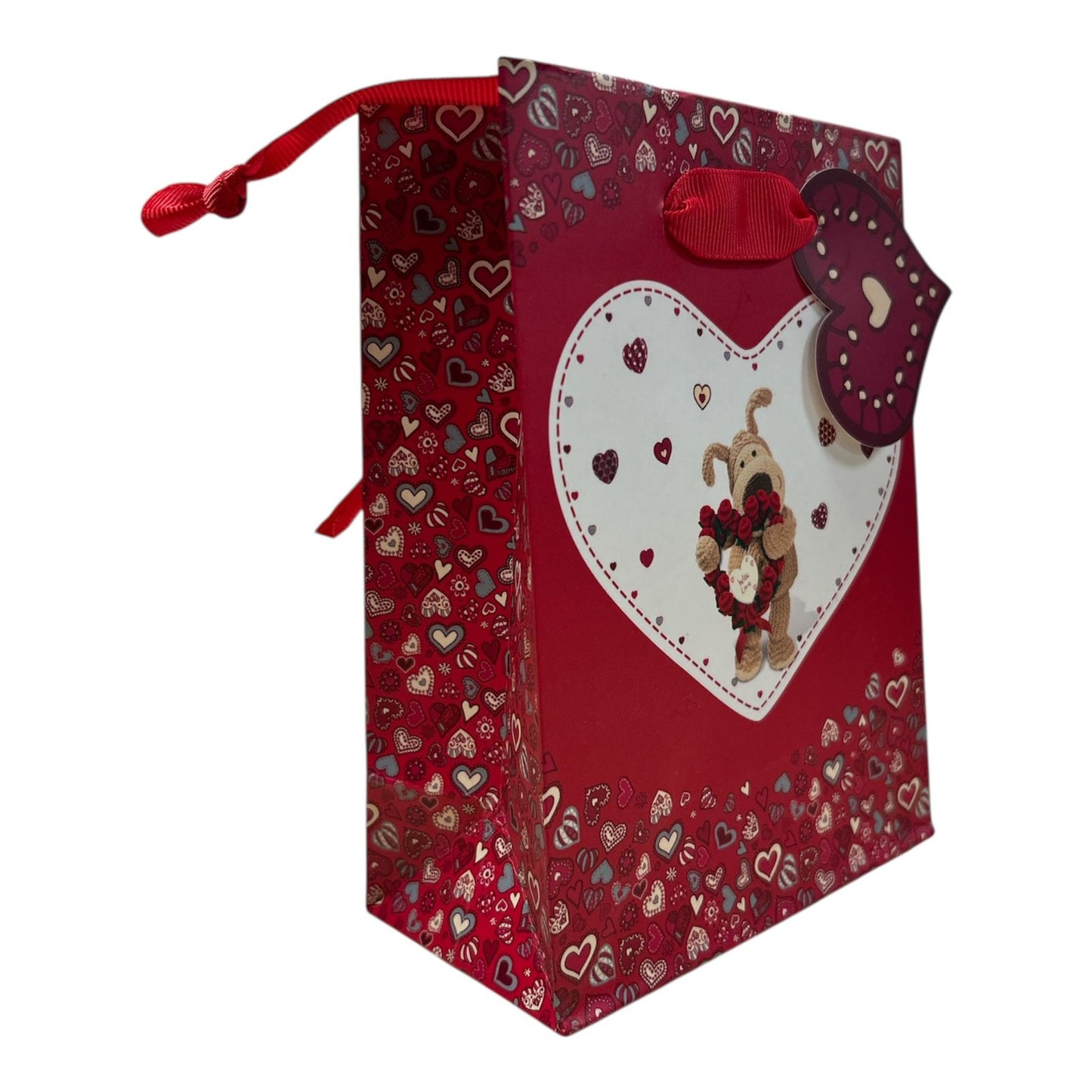 Gift Bag Small Boofle Hearts Design
