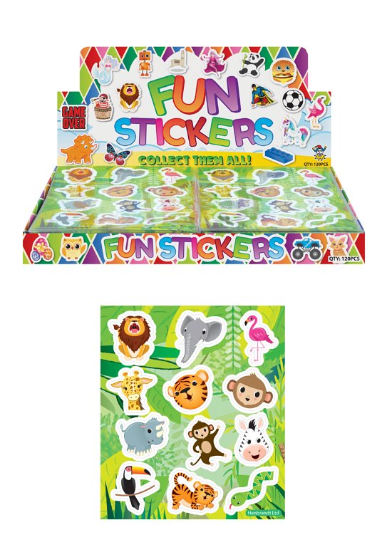 24 Sheets of 12pcs Jungle Animal Stickers
