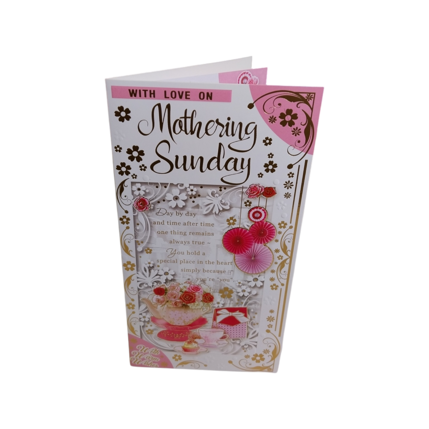 Mothering Sunday Floral Tea Pot Sentimental Design Mother's Day Card