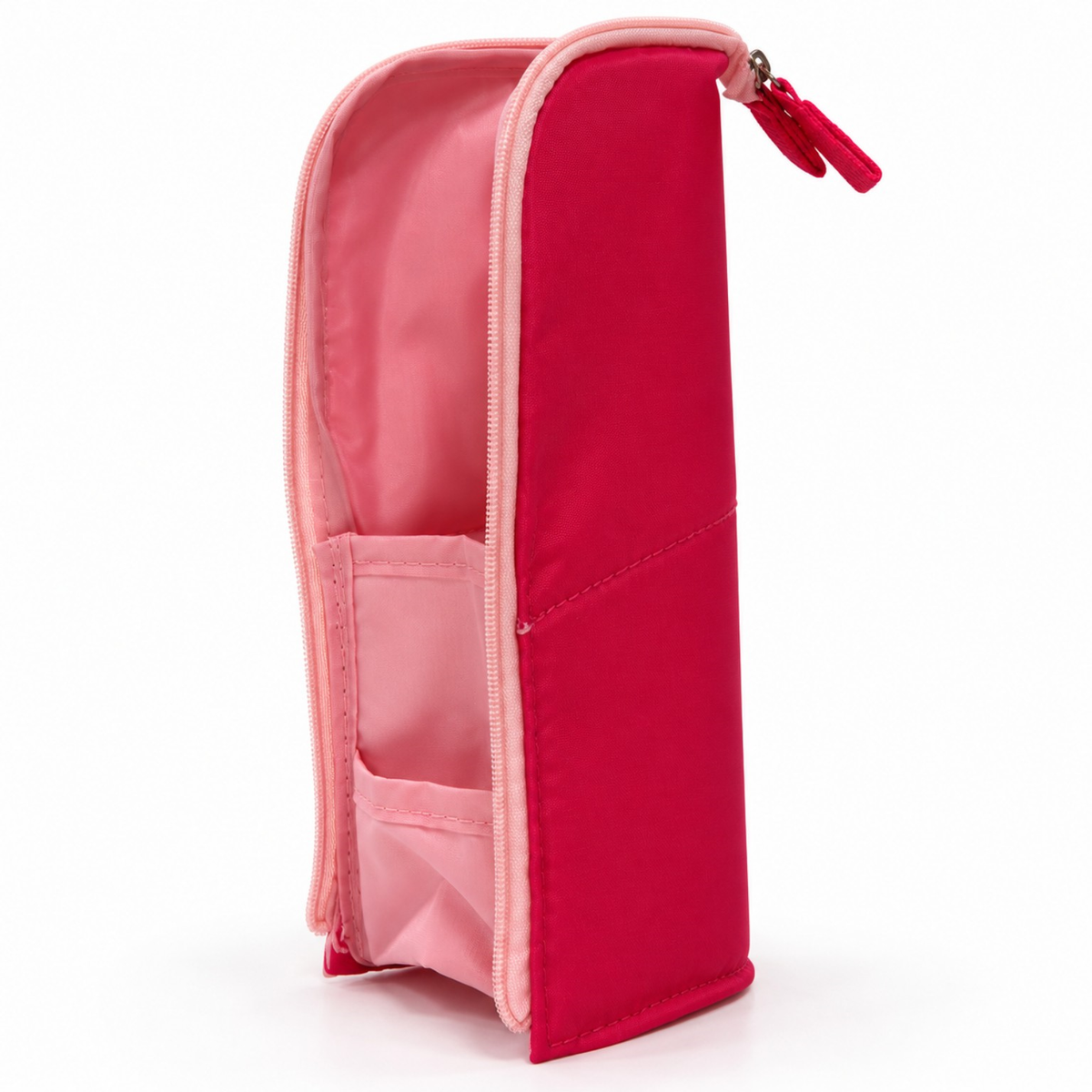 Pack of 6 Pink Standing Zip Pencil Cases 19.5 x 5 x 9cm