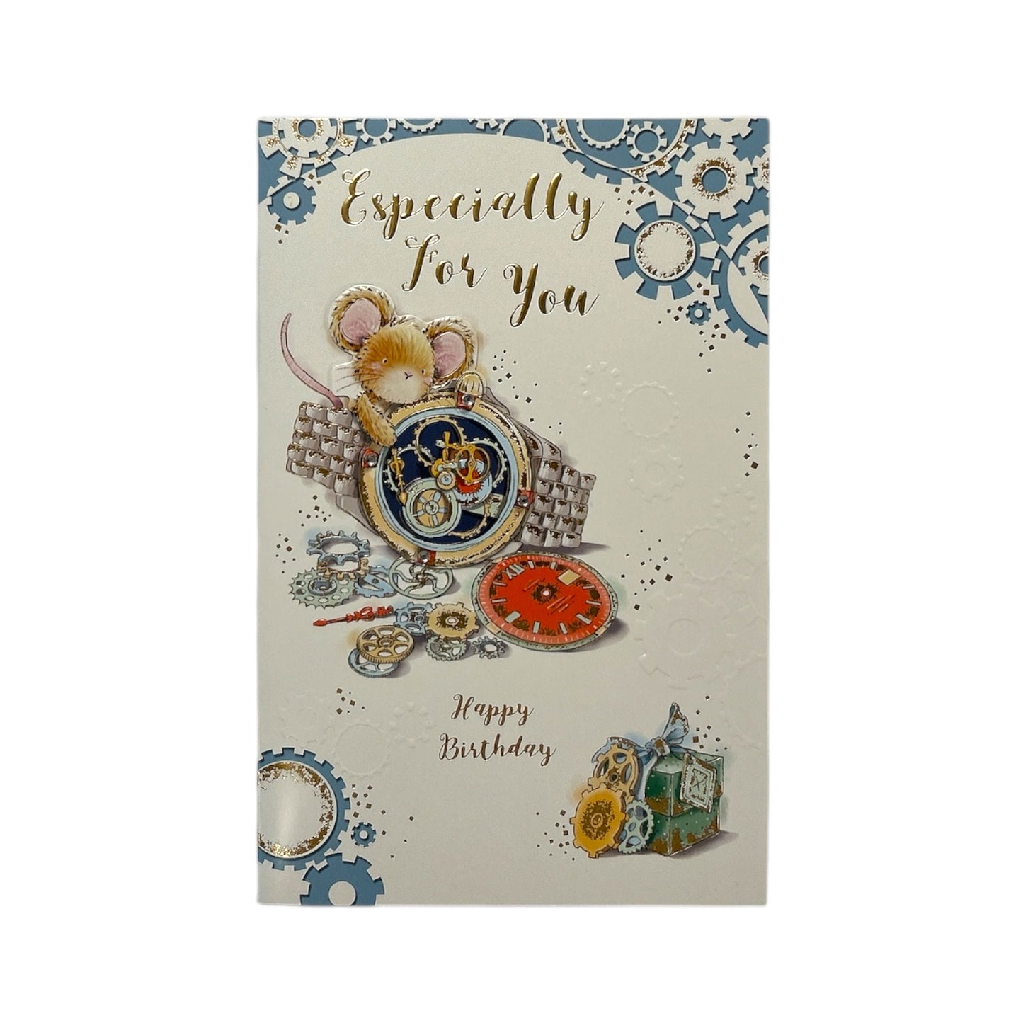 Especially For You Mouse With Watch Design Birthday Card
