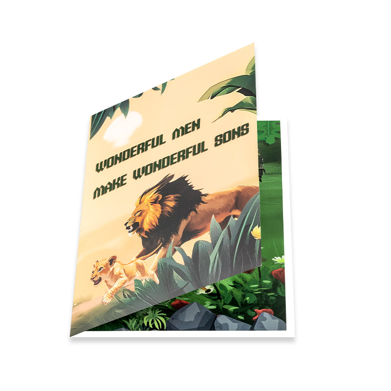 Lion Legacy 3D Father & Son Pop Up Father's Day Card