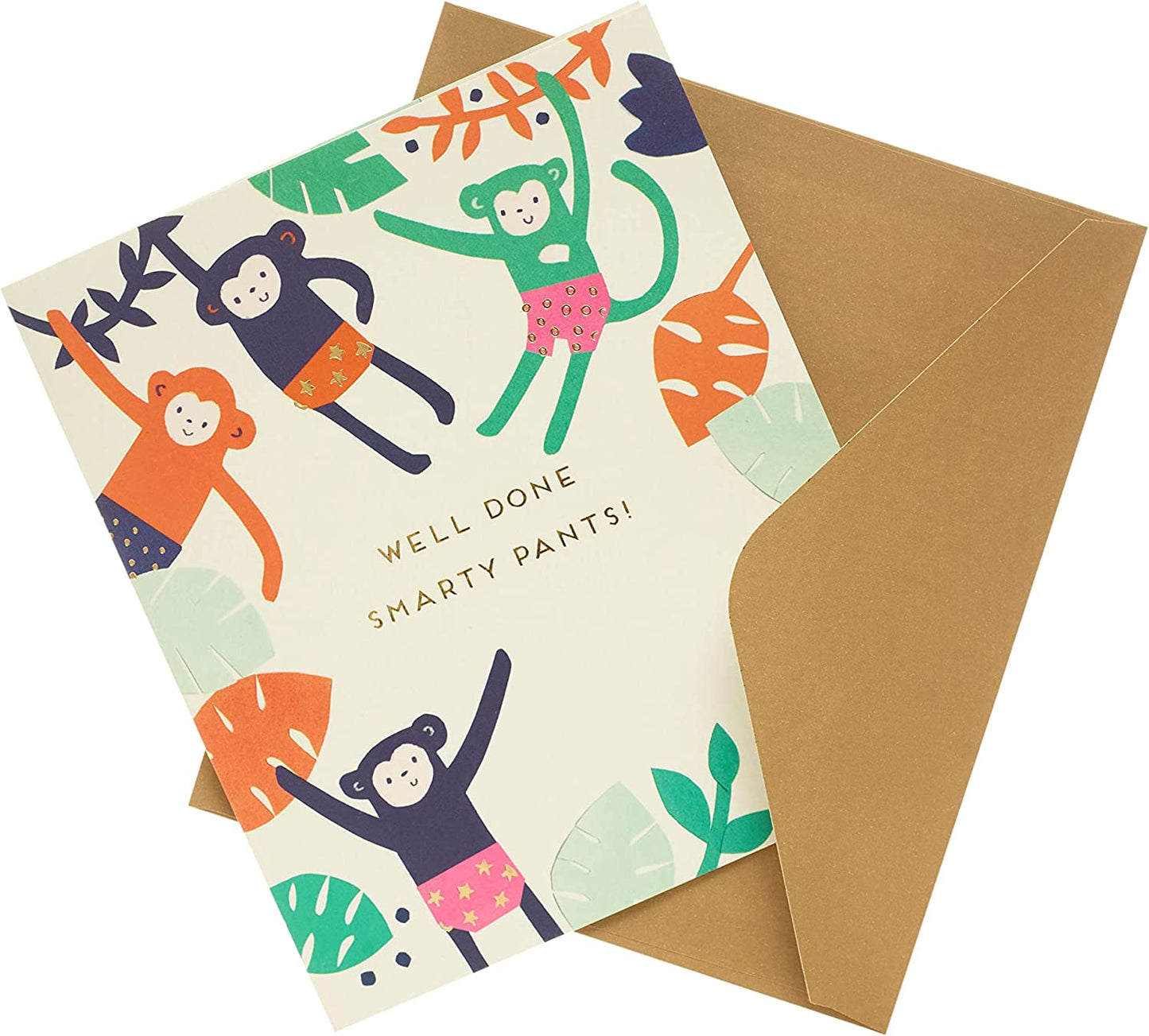 Well Done Smarty Pants! Monkey Congratulations Card