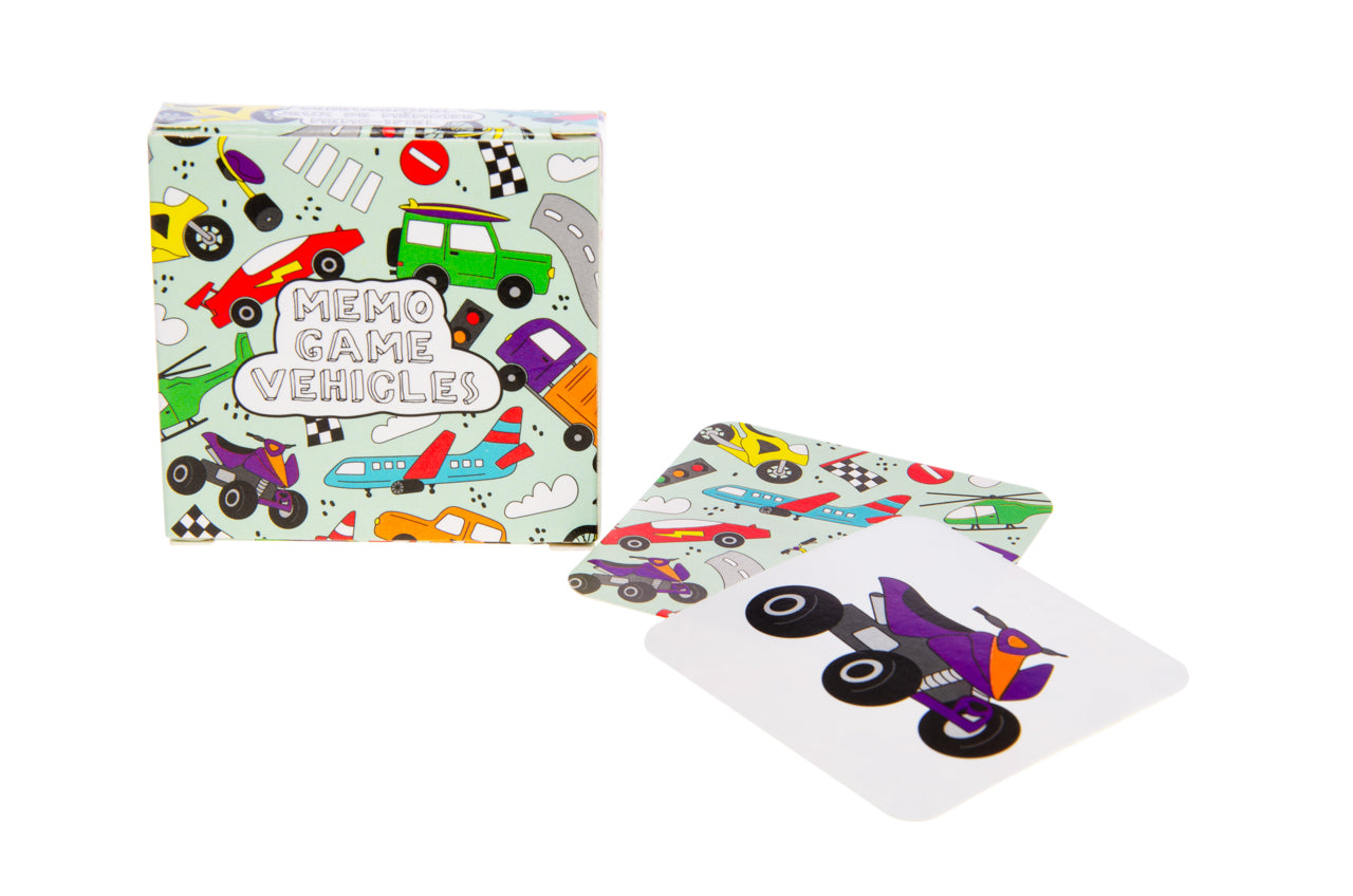 Pack of 12 Vehicles Mini Memory Games 28 Cards