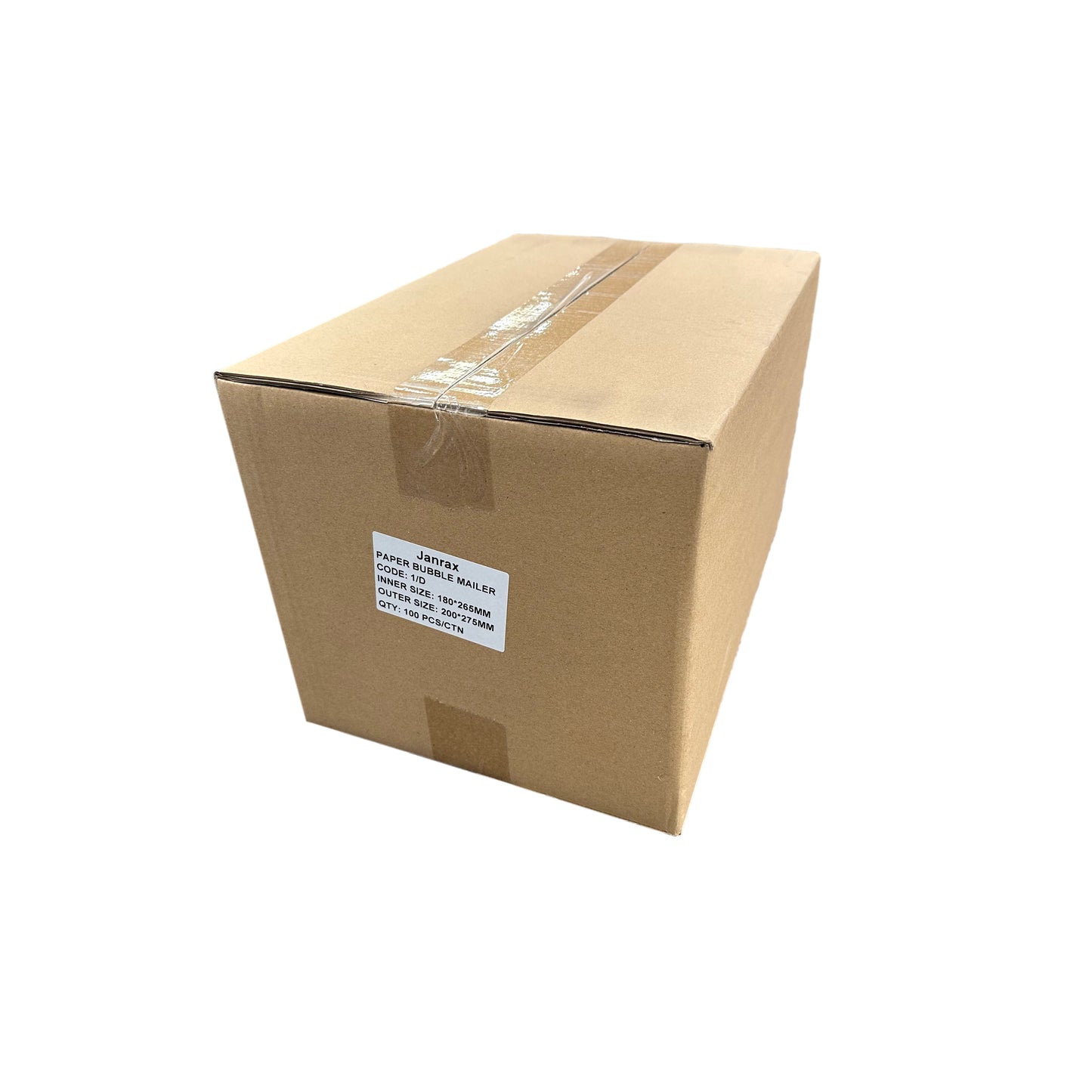 Pack of 100 Bubble Lined Size 1/D Padded Brown Postal Envelopes by Janrax