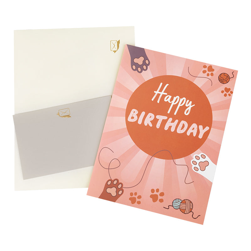 Puppy & Kitty 3D Animal Flag Pop Up Birthday Card