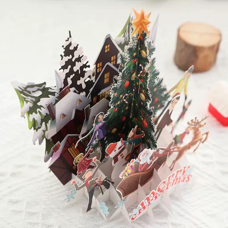 Wonderland Cheerful Party 3D Pop Up Christmas Card