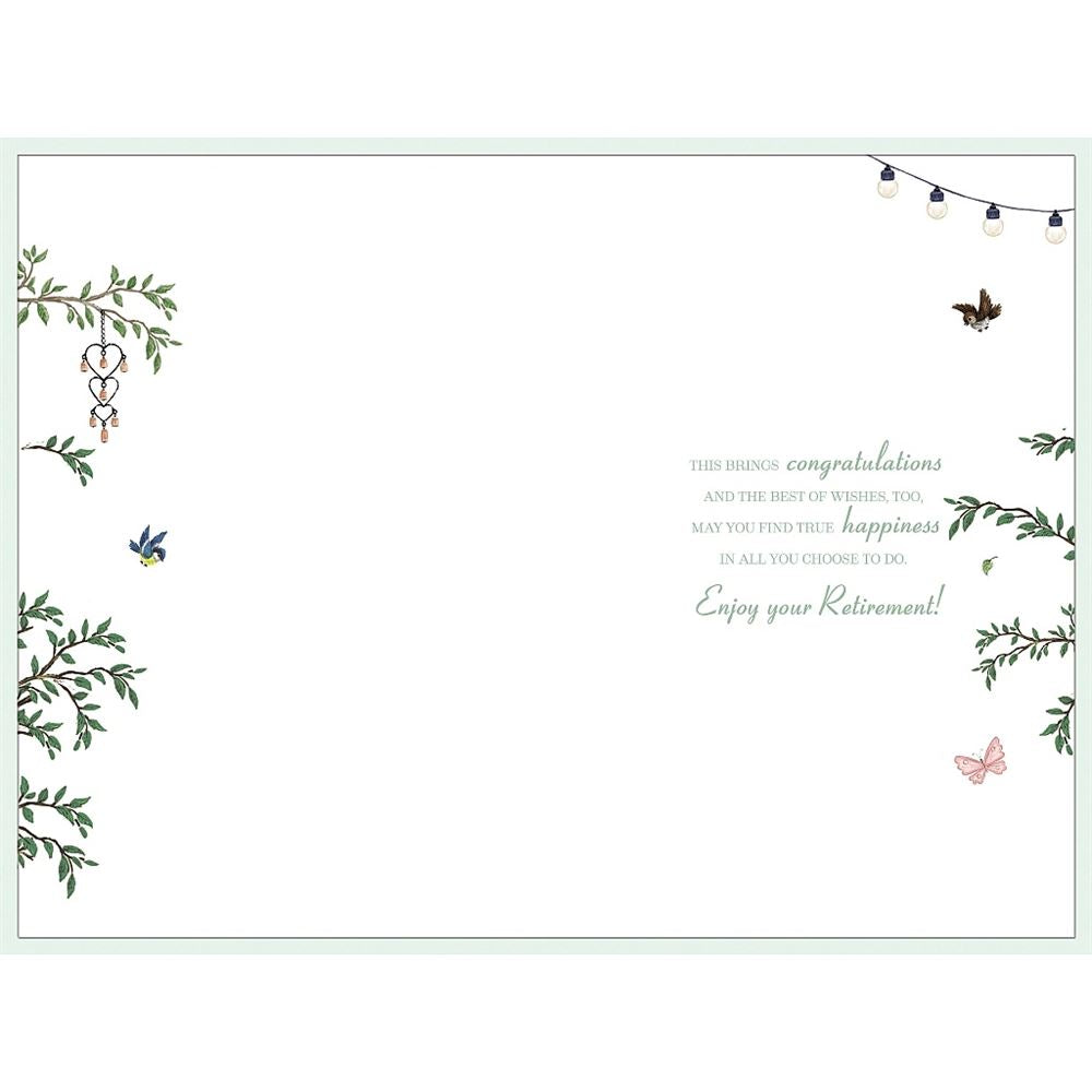 Garden Theme with Floral Design Retirement Congratulations Card