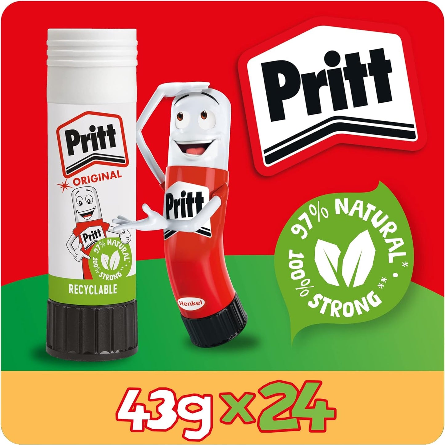 Pack of 24 Pritt Stick Glue Sticks 43g