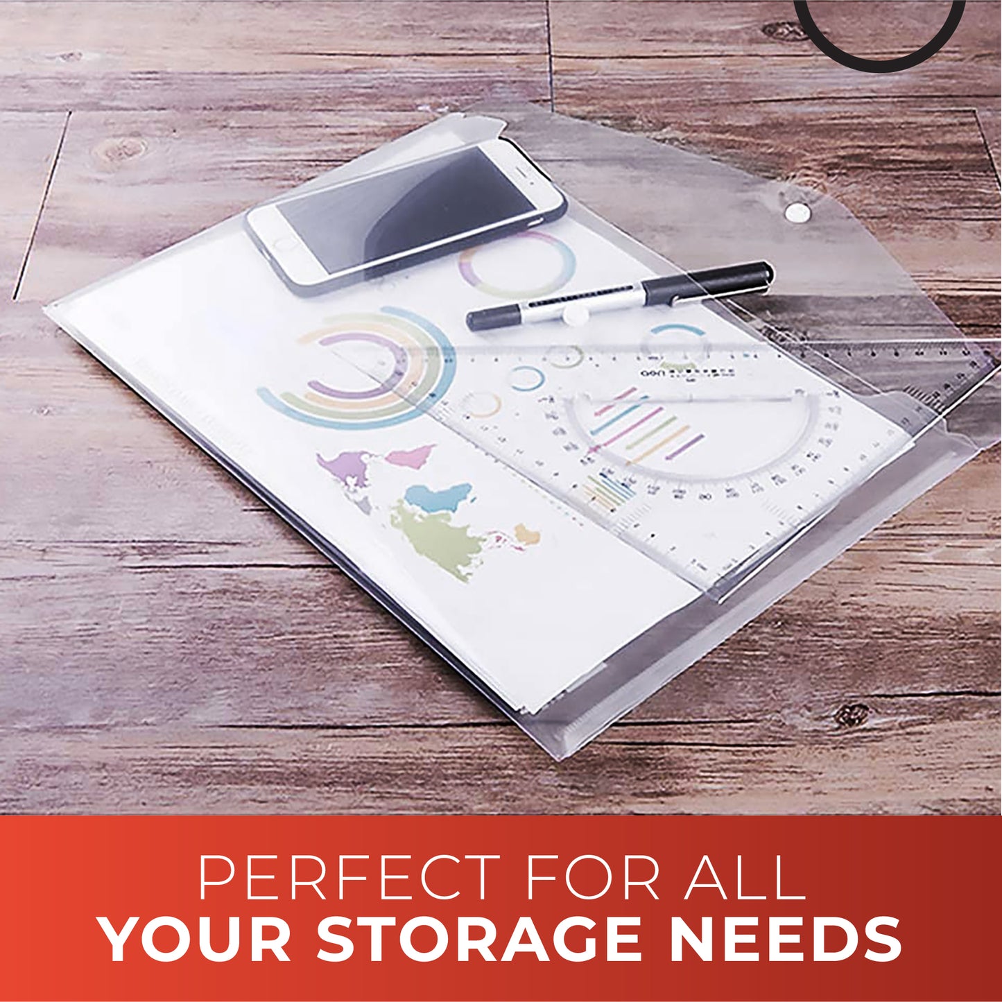 Pack of 12 A5 Green Document Wallets by Janrax