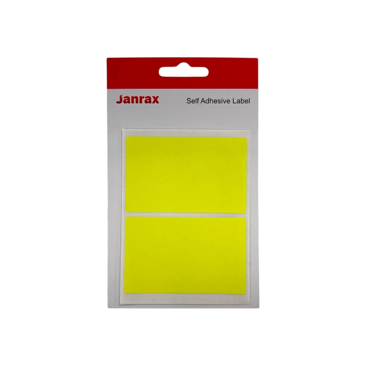 Pack of 8 Fluorescent Yellow 50x80mm Rectangular Labels