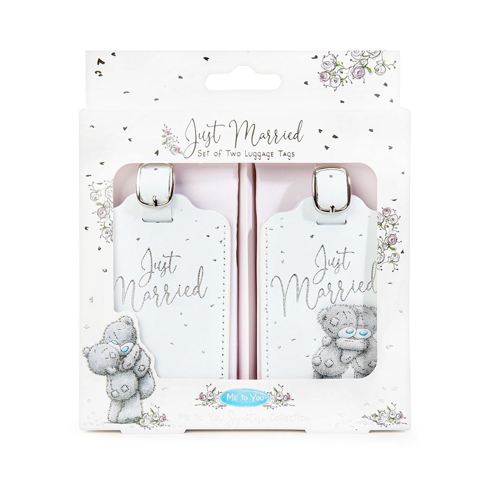 Me to You Tatty Teddy 'Just Married' Set of 2 Luggage Tags Official Wedding Collection