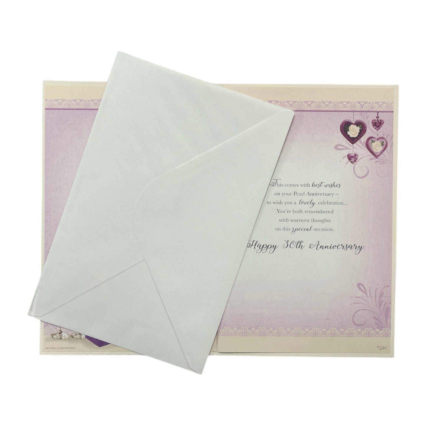 Pearl Wedding Keepsake Treasures Traditional Design Anniversary Card