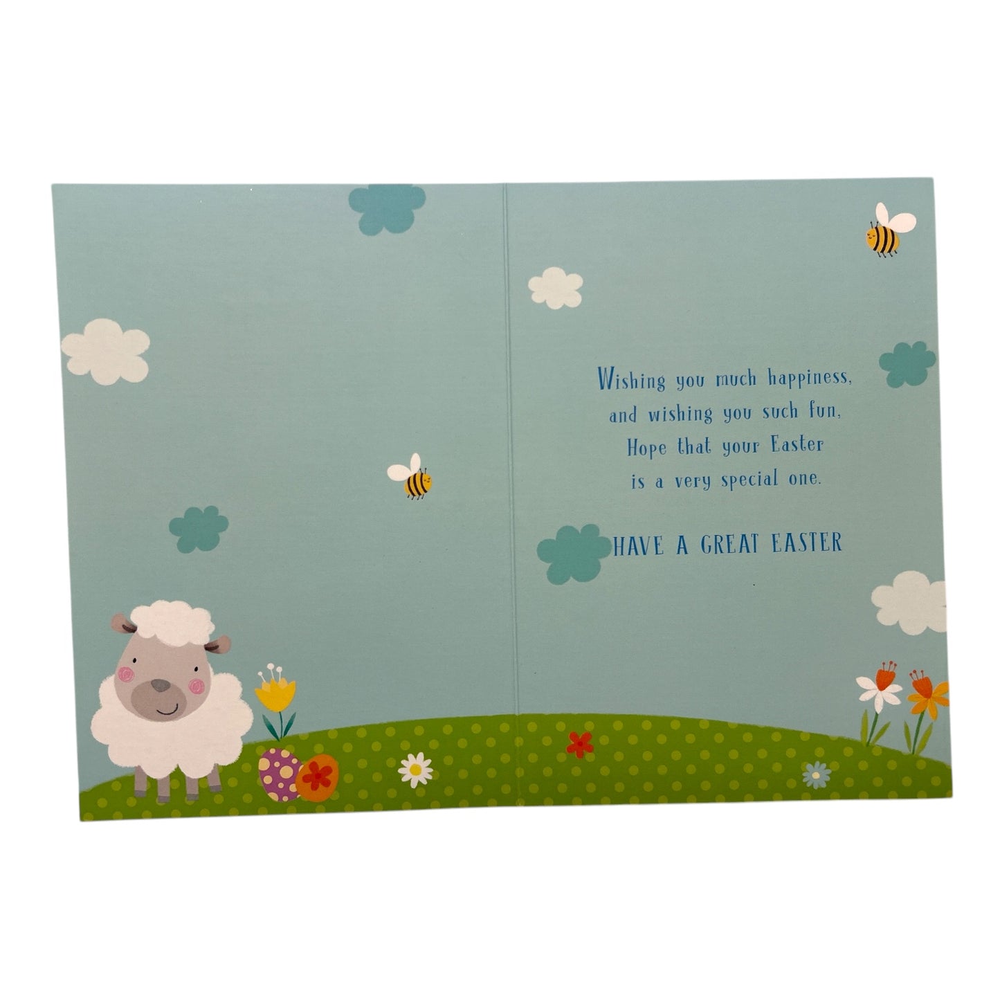For Son Cute Lamb with Bees Design Easter Card