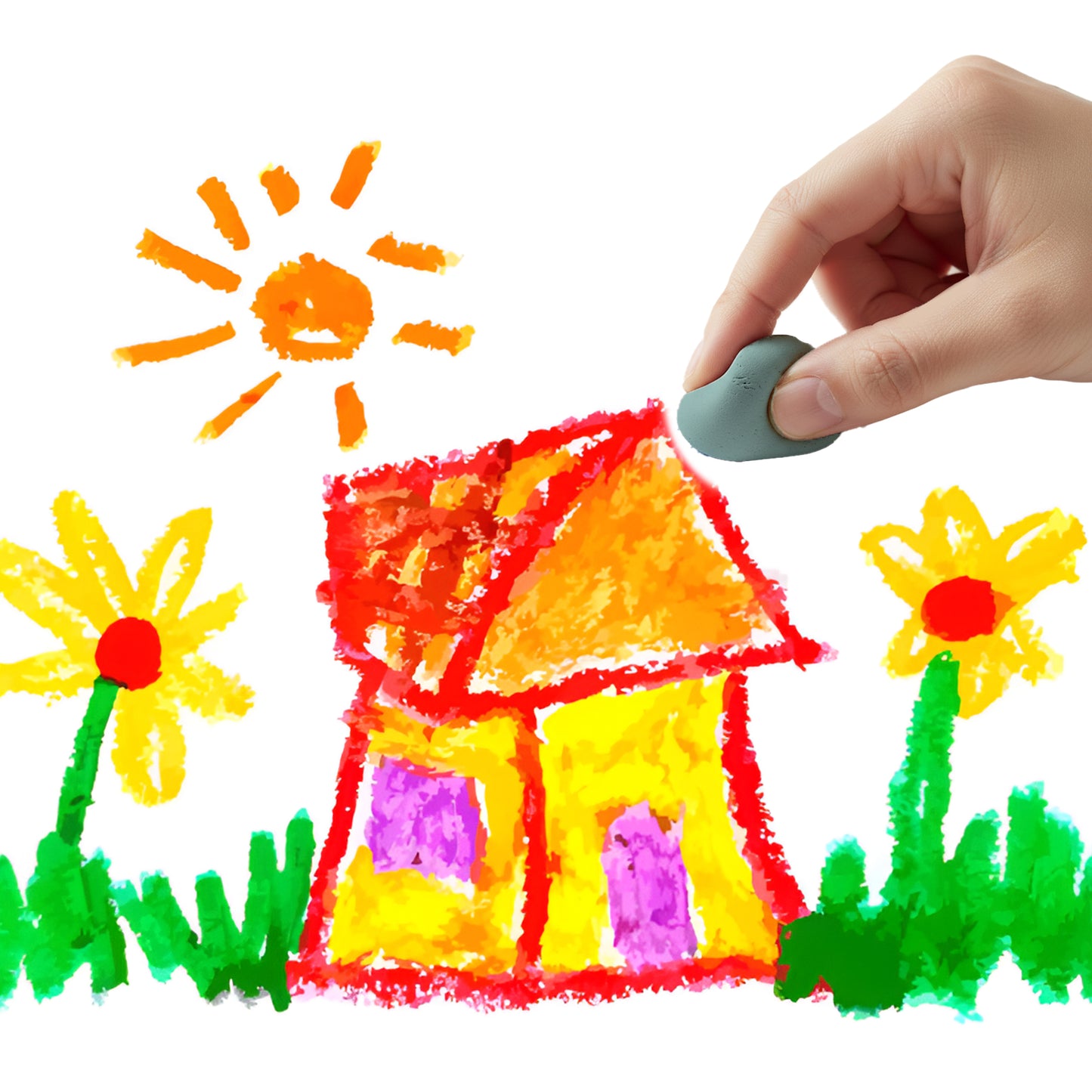 Pack of 24 Kneadable Erasers 45 x 35 x 10mm – Reusable Mouldable Rubber for Artists and Sketching