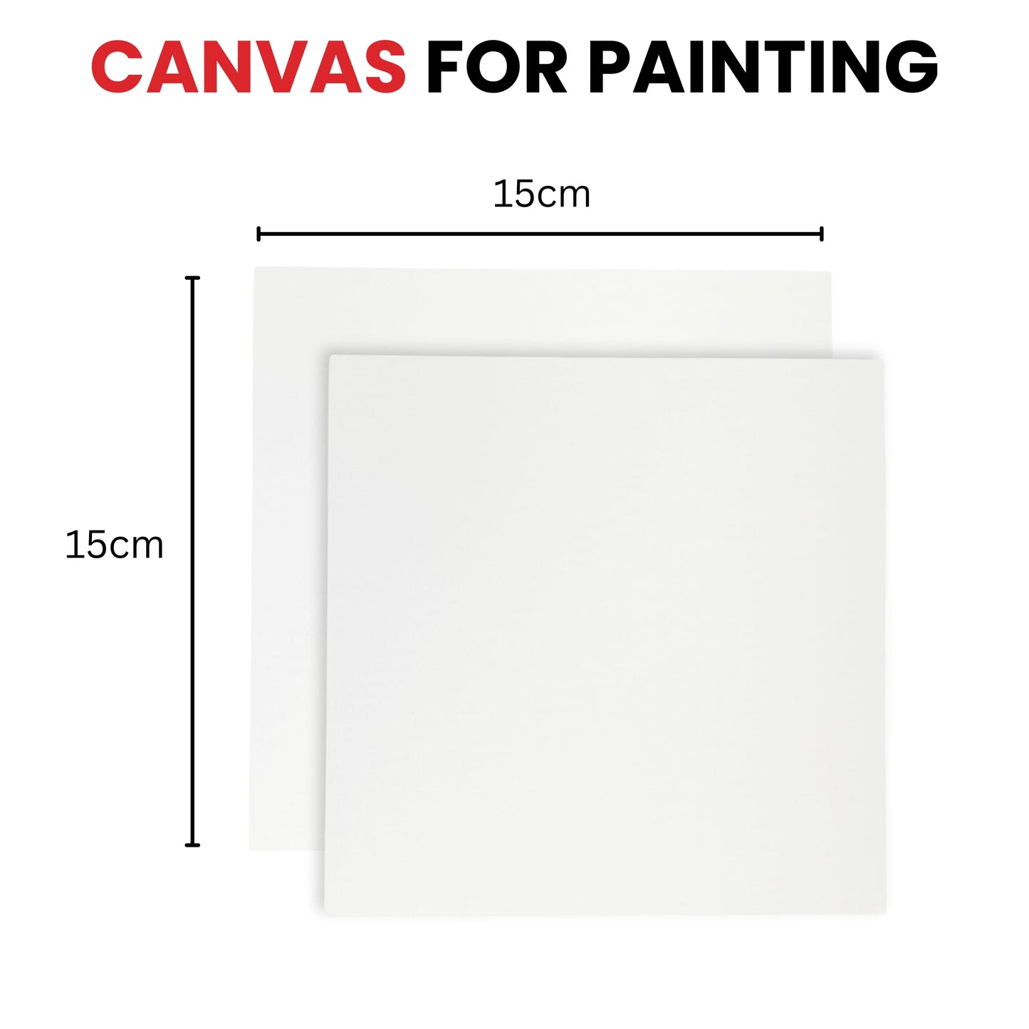 15x15cm Blank White Flat Stretched Board Art Canvas By Janrax