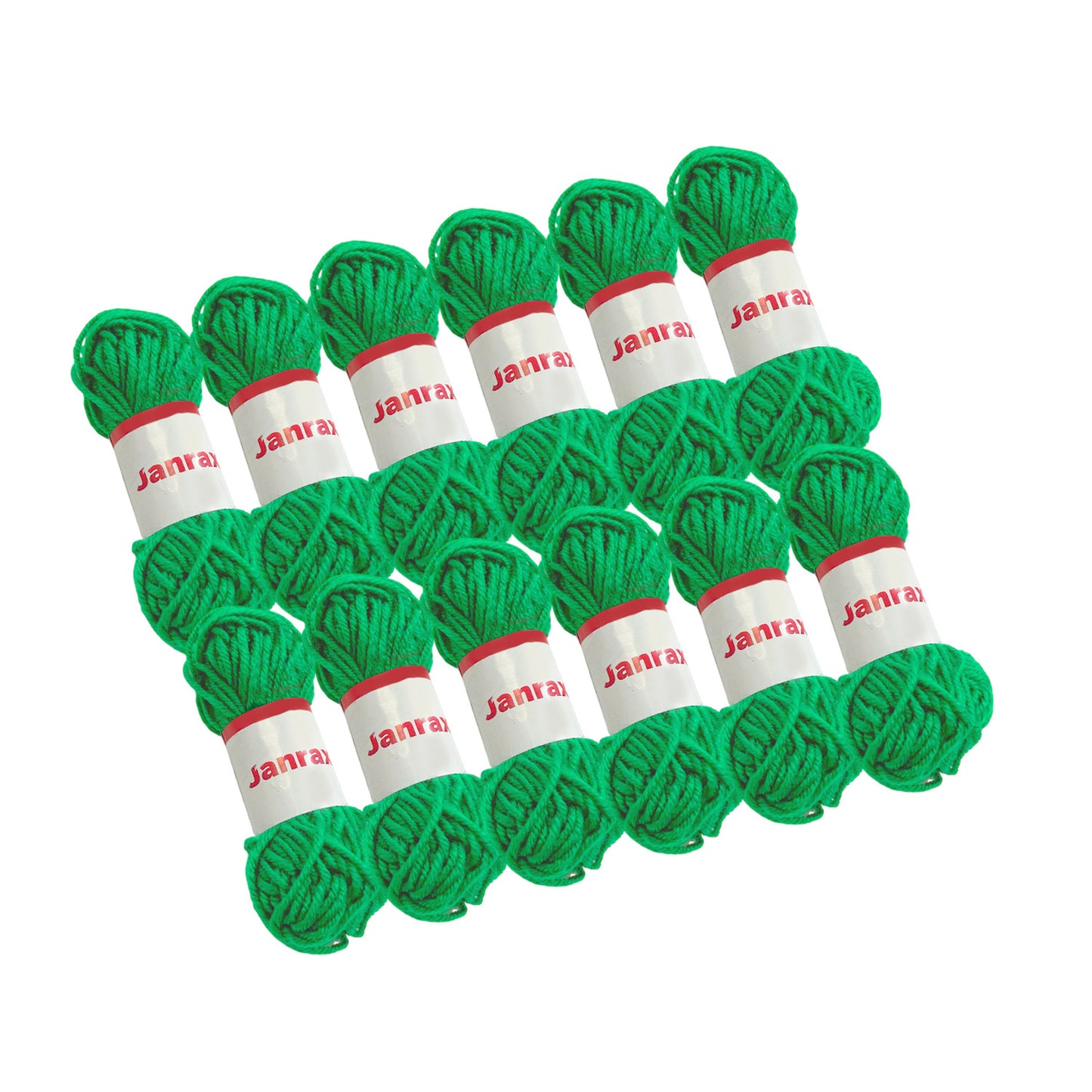 Green Acrylic Yarn Roll – 10g, 4 Strand 8 Ply Knitting Wool