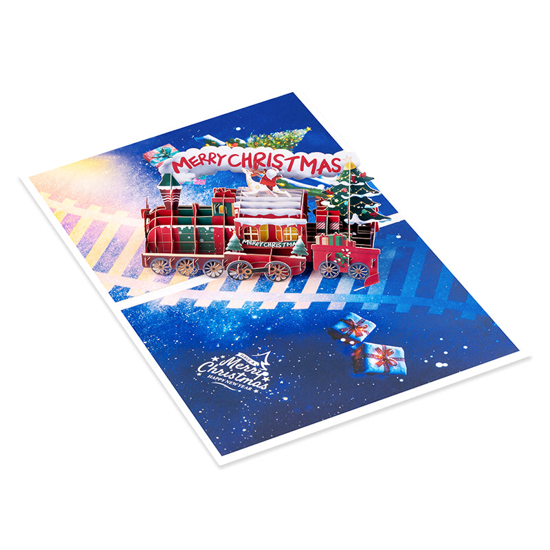 Jingle Journey Christmas Train 3D Pop Up Card